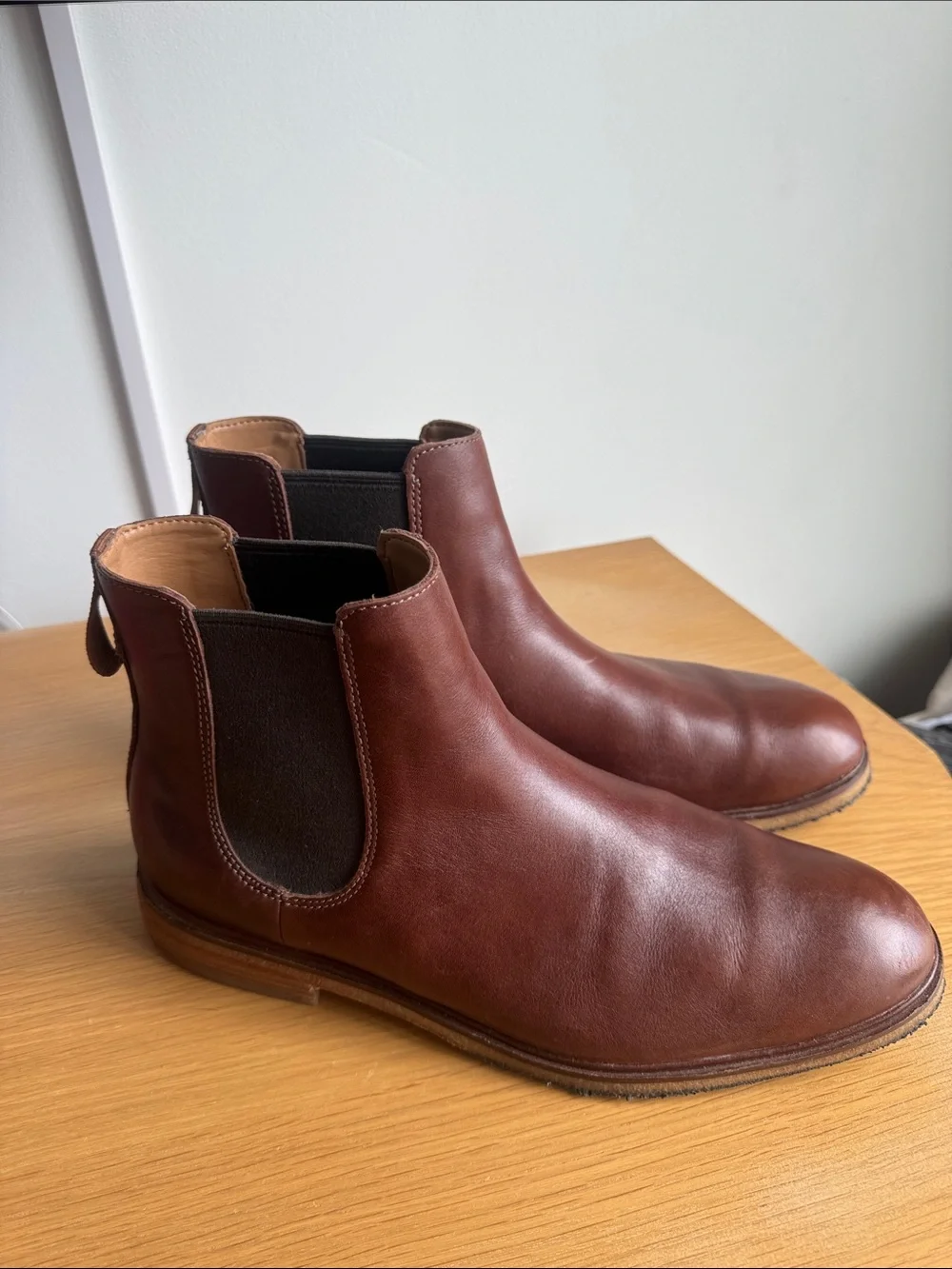 Clarks Men's Chestnut Brown Leather Chelsea Boots
